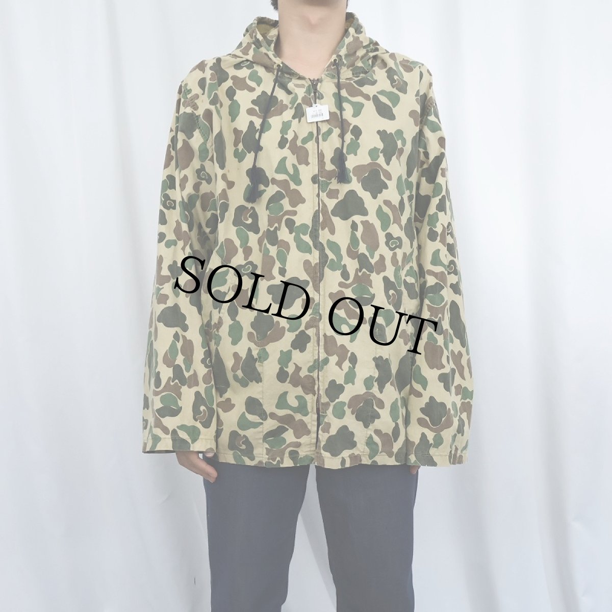 画像2: 60〜70's GENUINE HUDSON BAY HERTERS ダックハンターカモ柄 ジップパーカー (2)