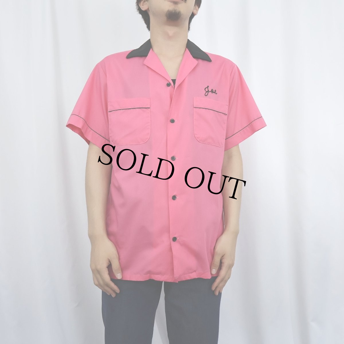 画像3: 80's Cruisin "South City Diner" プリントボーリングシャツ M (3)