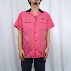 画像3: 80's Cruisin "South City Diner" プリントボーリングシャツ M (3)