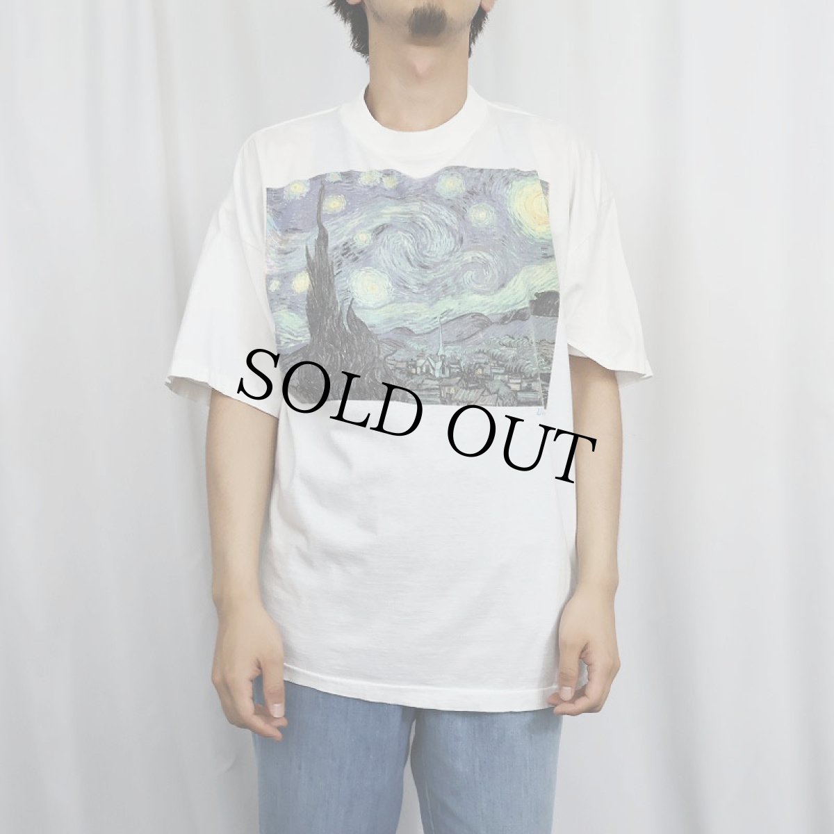 画像2: 90's Vincent Van Gogh "The Starry Night" アートプリントTシャツ (2)