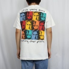 画像4: 90's JOHN LENNON "Life is what happens to you ..." ミュージシャン名言プリントTシャツ L (4)