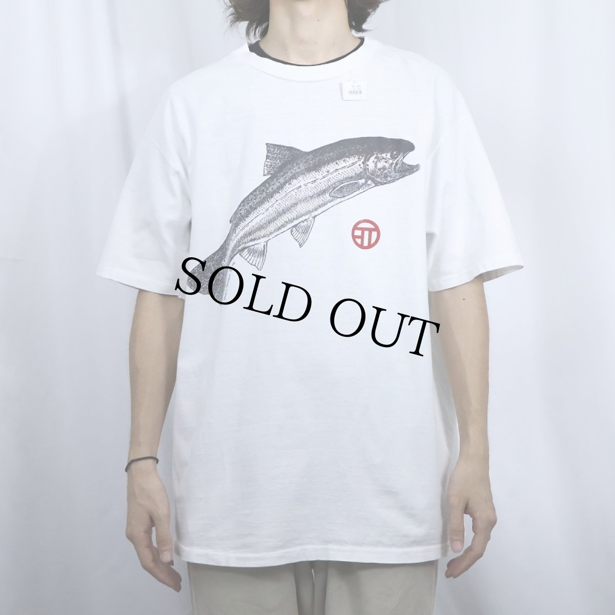 画像2: 80's Thomas Prochaska USA製 魚プリントTシャツ XL (2)