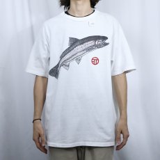 画像2: 80's Thomas Prochaska USA製 魚プリントTシャツ XL (2)