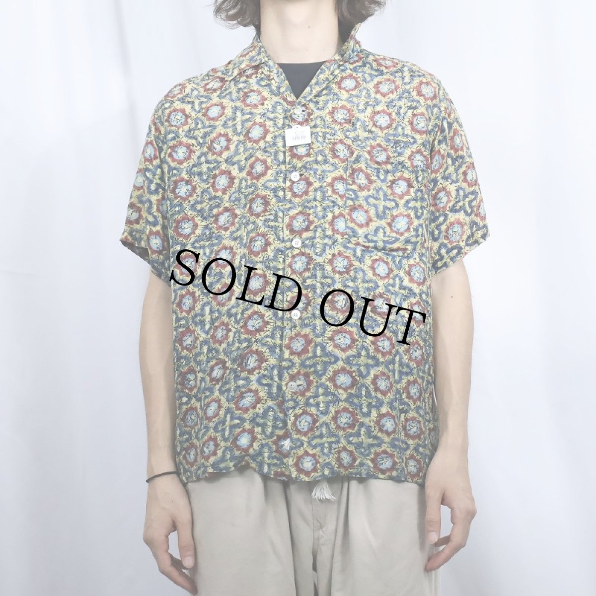 画像2: 60's ALOHA SHIRTS 総柄 レーヨンアロハシャツ M (2)