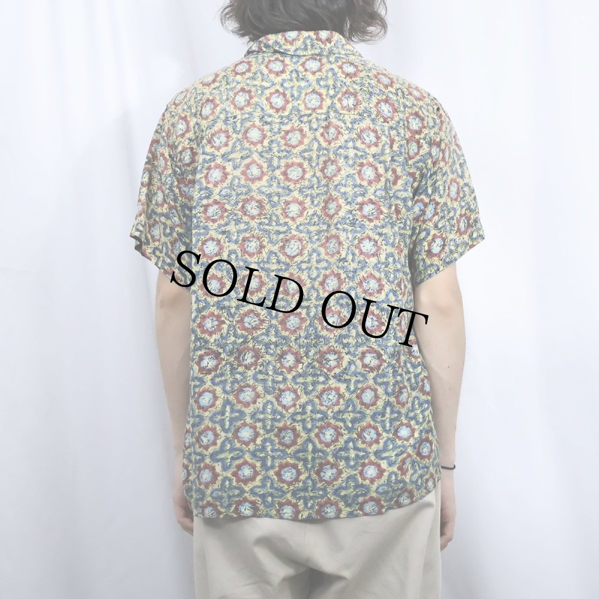 画像3: 60's ALOHA SHIRTS 総柄 レーヨンアロハシャツ M (3)