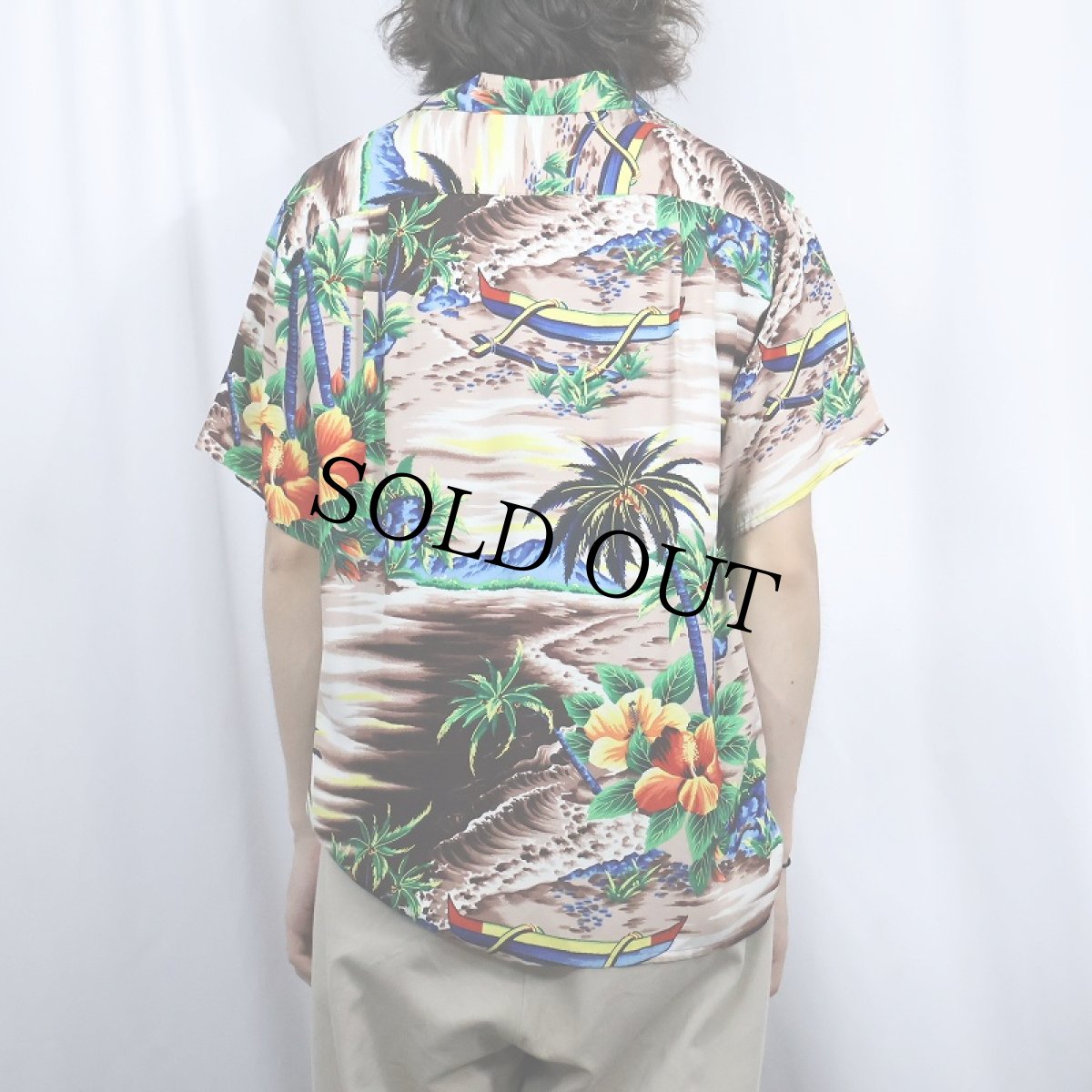 画像3: 【SALE】 50's PALI Hawaiian Styled オールオーバーパターン レーヨンアロハシャツ M (3)
