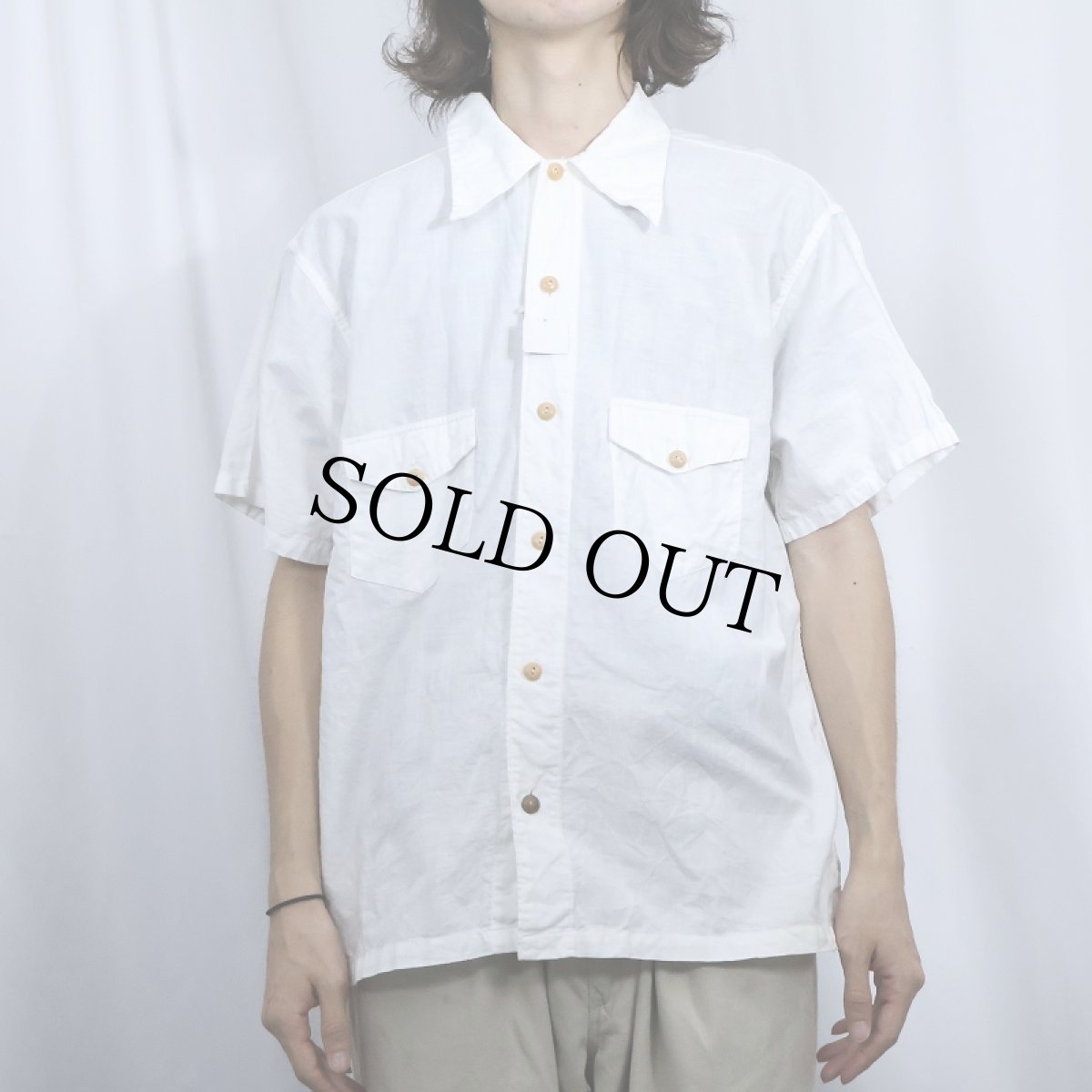 画像2: 40's Buck Skein Sportsman コットンシャツ (2)