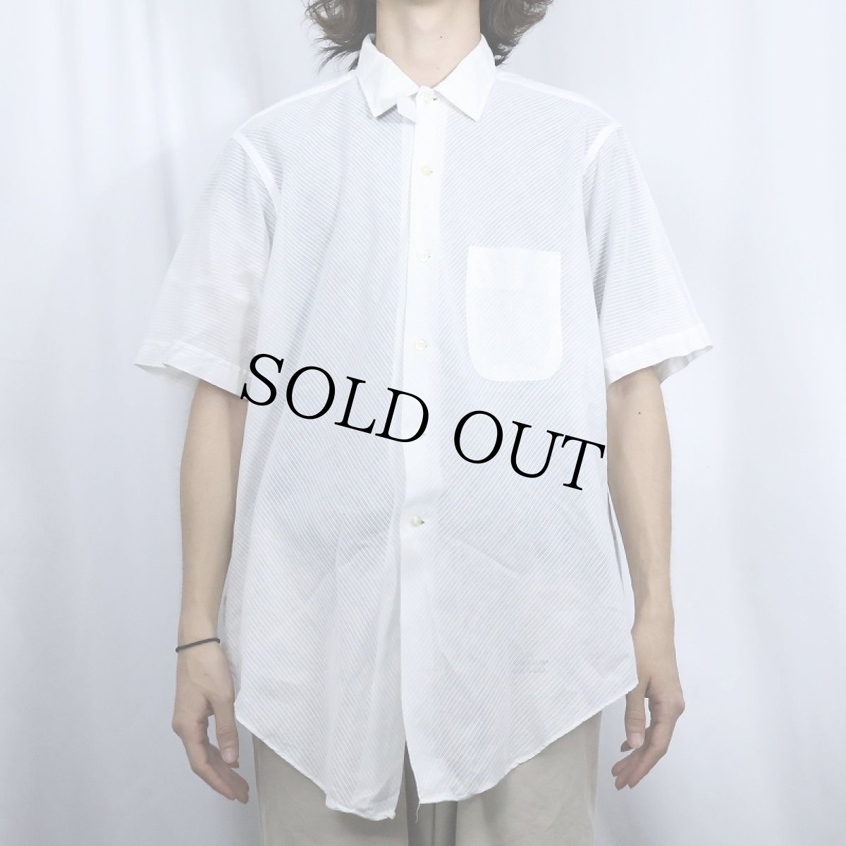 画像2: 60's B.V.D. "Two Timer" ストライプ柄 コットンシャツ (2)