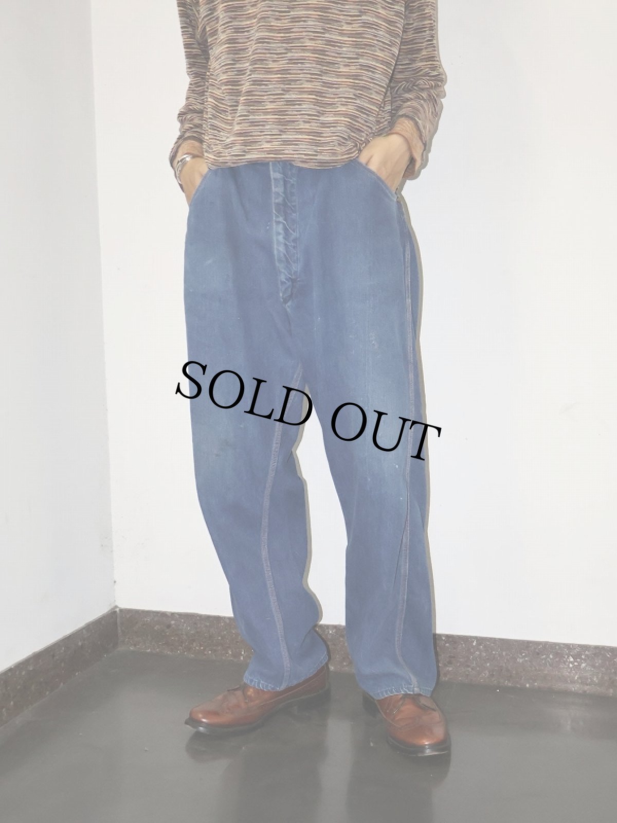 画像4: 50〜60's POWR HOUSE デニムペインターパンツ W35 (4)