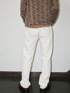 画像6: 80's Levi's 501 USA製 ストライプ柄 ホワイトデニムパンツ W30 (6)