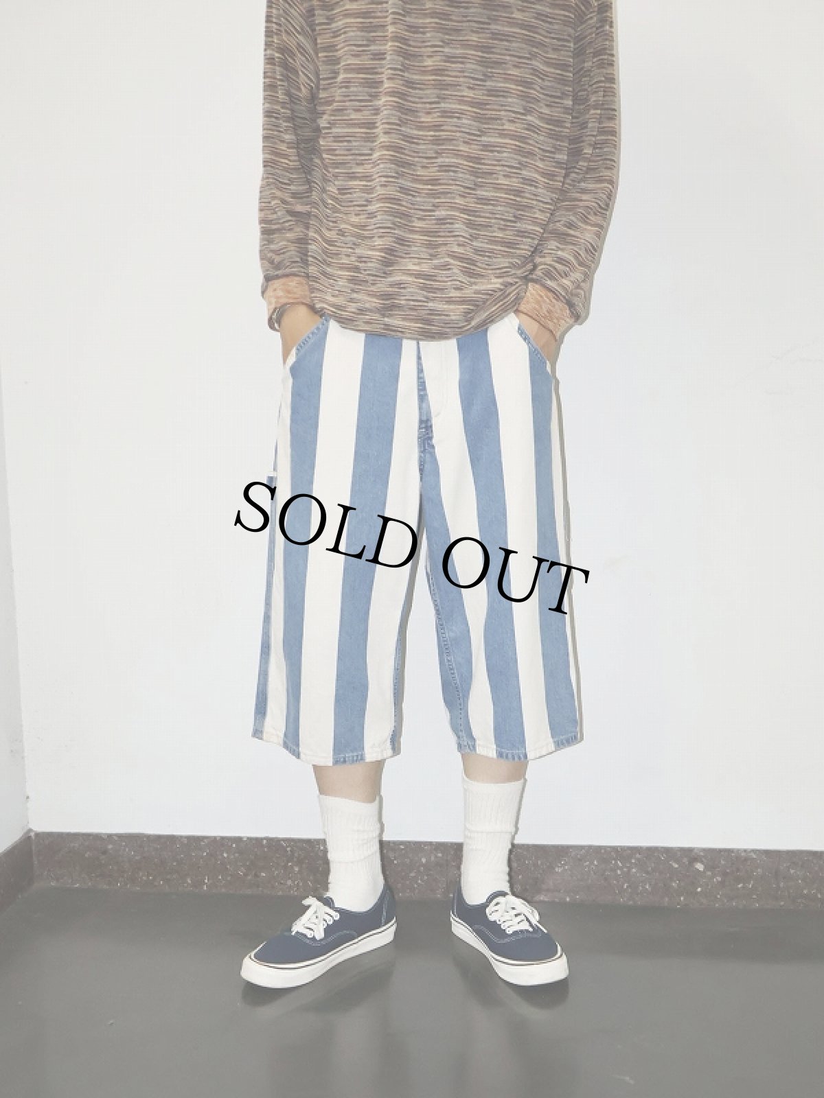 画像4: Levi's SILVER TAB "CARPENTER" ストライプ柄 ペインターショーツ W32 (4)