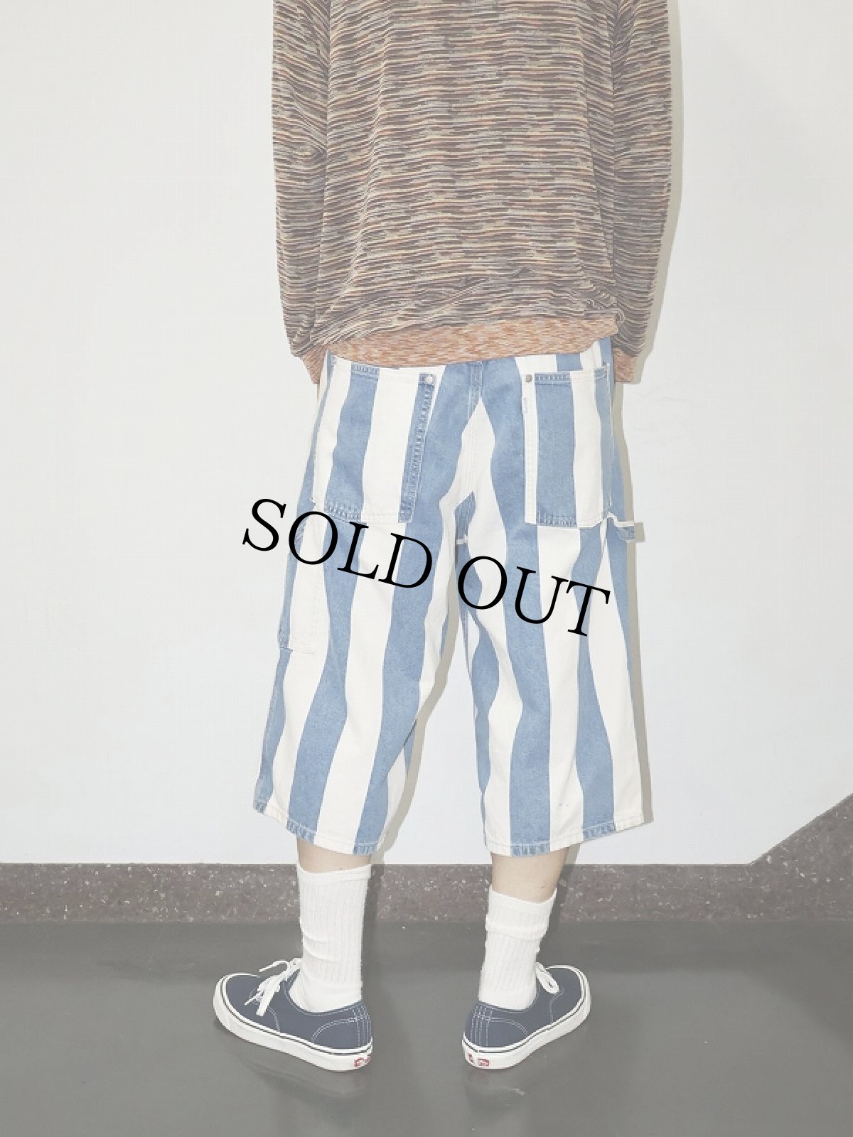 画像6: Levi's SILVER TAB "CARPENTER" ストライプ柄 ペインターショーツ W32 (6)