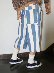 画像1: Levi's SILVER TAB "CARPENTER" ストライプ柄 ペインターショーツ W32 (1)