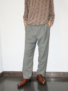 画像4: ARMANI COLLEZIONI ストライプ柄 スラックス KHAKI W33 (4)