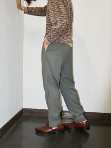 画像1: ARMANI COLLEZIONI ストライプ柄 スラックス KHAKI W33 (1)
