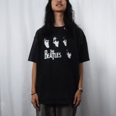 画像2: THE BEATLES ロックバンドプリントTシャツ BLACK  (2)