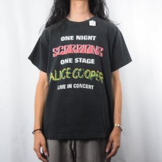 画像2: 90's SCORPIONS×ALLICE COOPER ツアーＴシャツ BLACK (2)