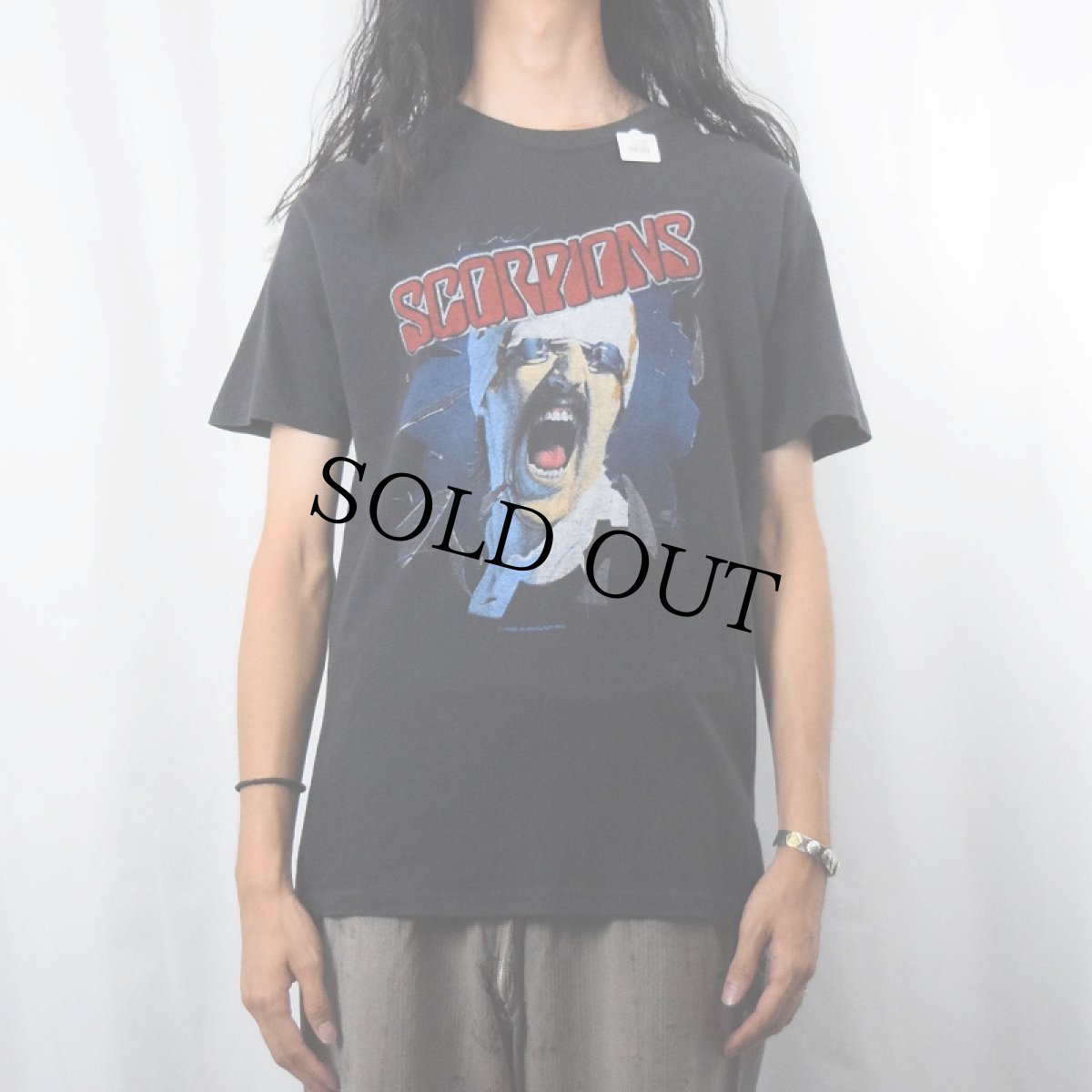 画像2: 1983 SCORPIONS USA製 "BLACKOUT TOUR" ヘヴィメタルバンドツアーTシャツ L (2)