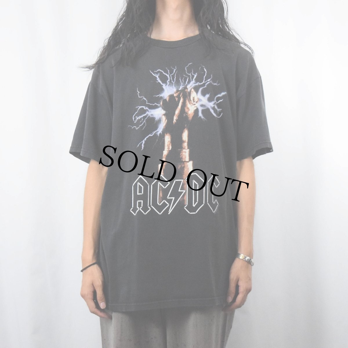 画像2: 2000 AC/DC "Born with a Stiff..." ロックバンドTシャツ BLACK XL (2)