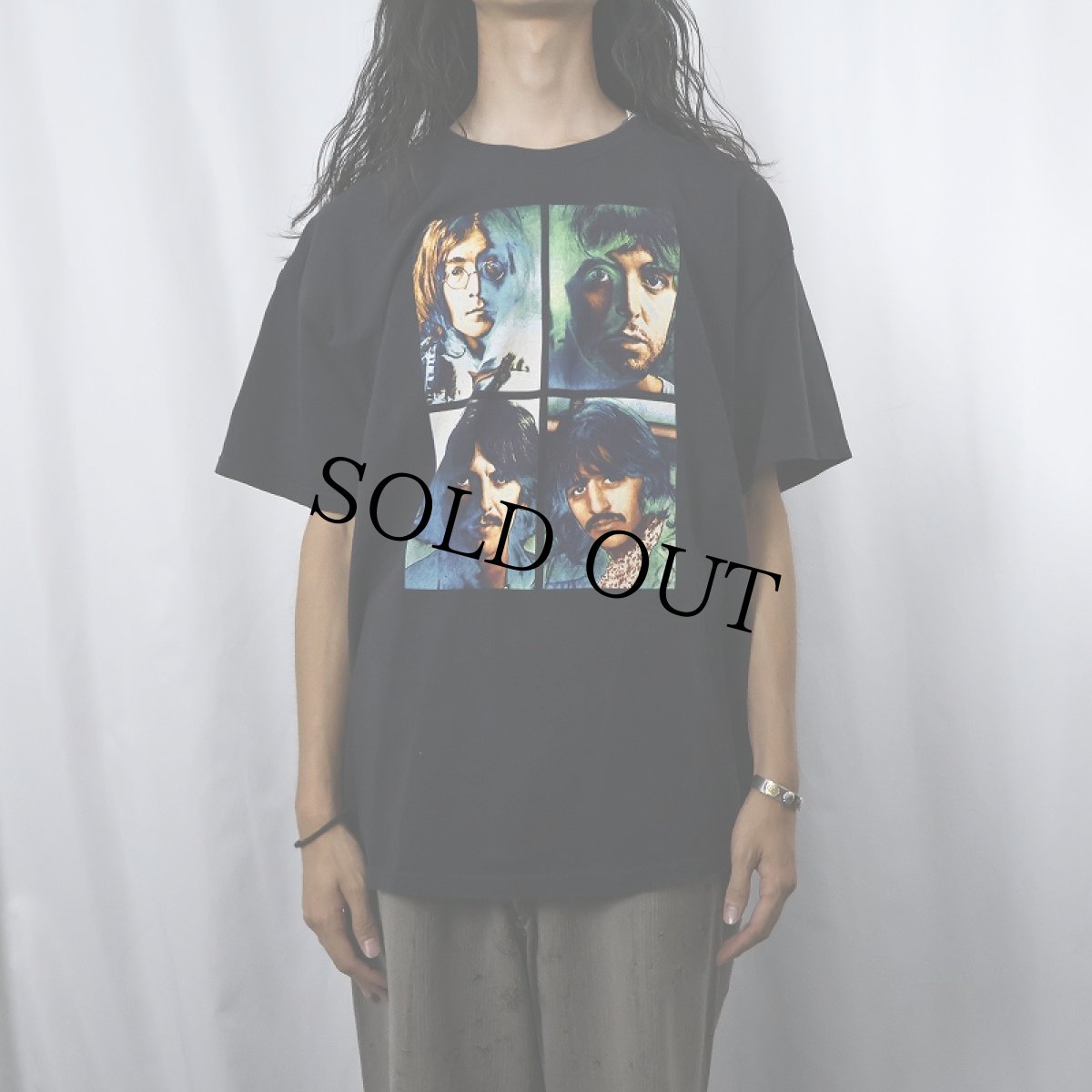 画像2: 2000's THE BEATLES ロックバンドTシャツ BLACK (2)