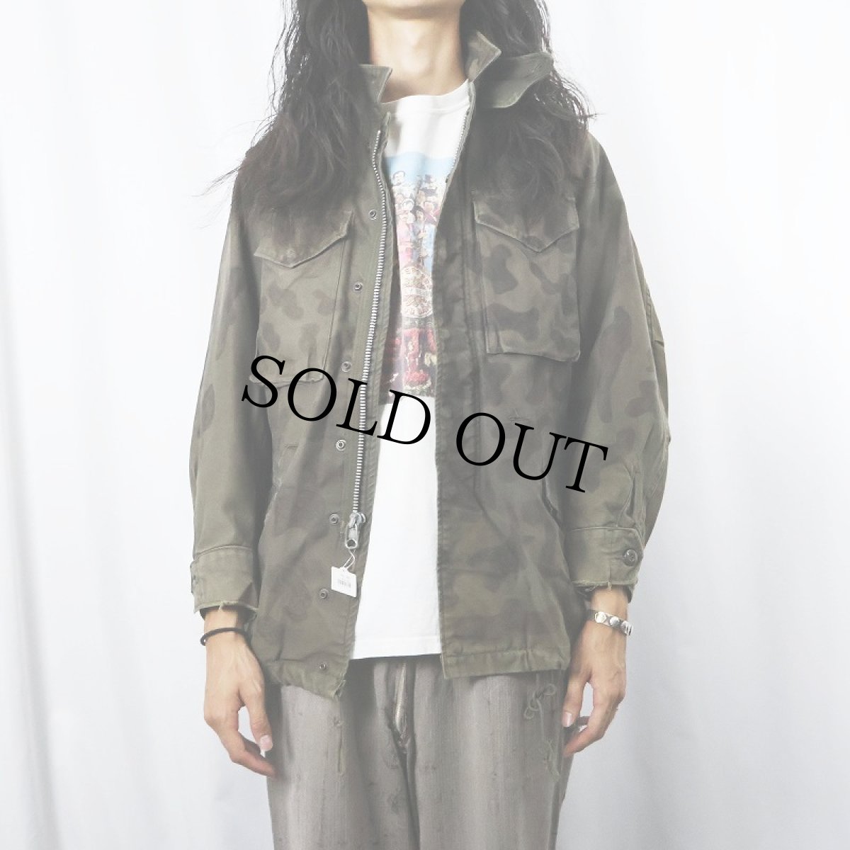 画像2: 60's U.S.ARMY M-51 "COMP UK or CAN" ハンドペイント フィールドジャケット SHORT-SMALL (2)