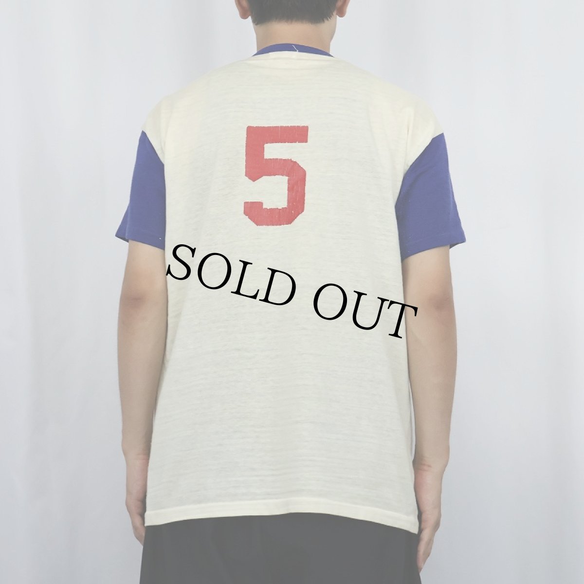 画像4: 60's Durack "OVER THE HILL GANG" ナンバリング ナイロン×コットンTシャツ XL (4)