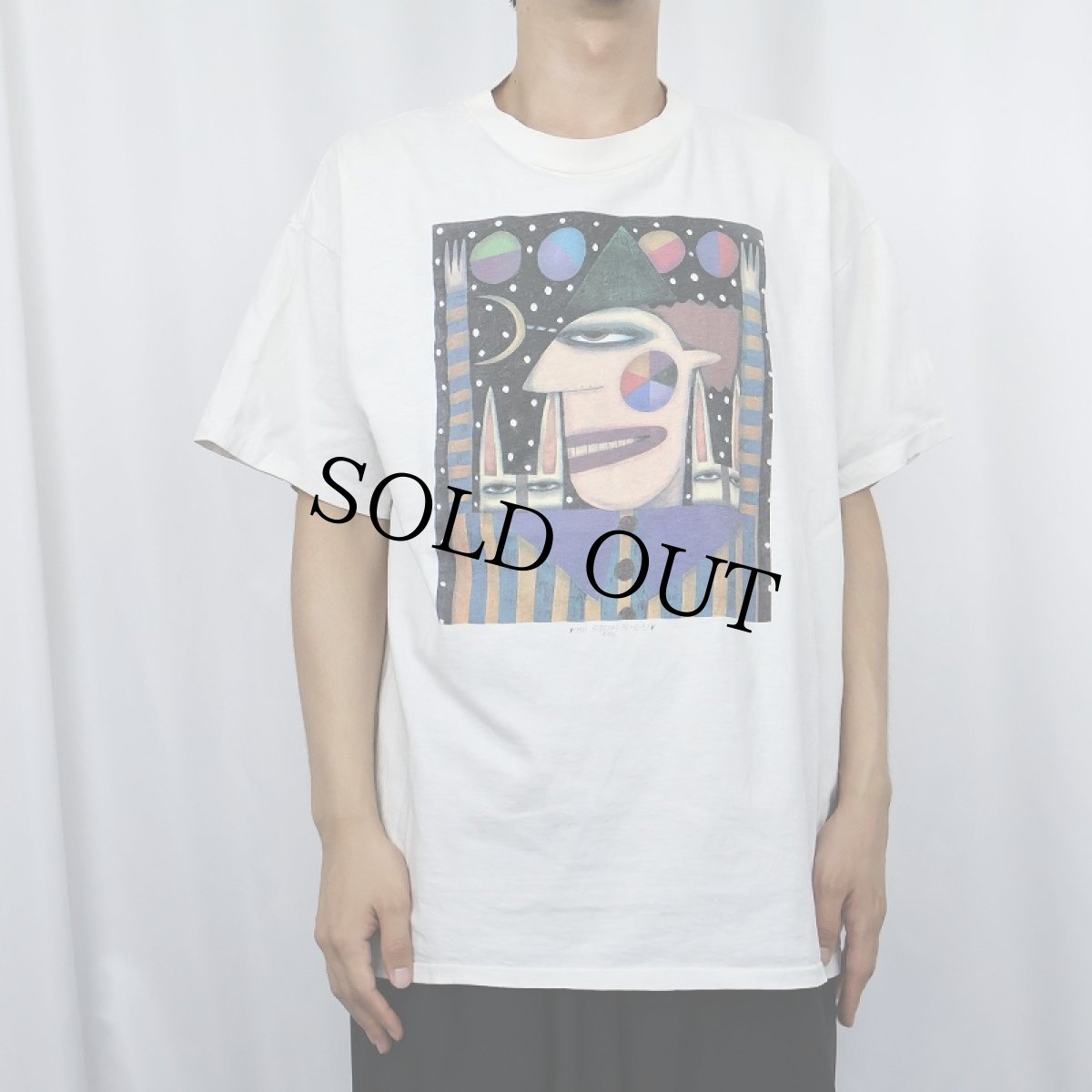 画像2: 90's Chris Lee Roberts-Antieau アートプリントTシャツ XL (2)