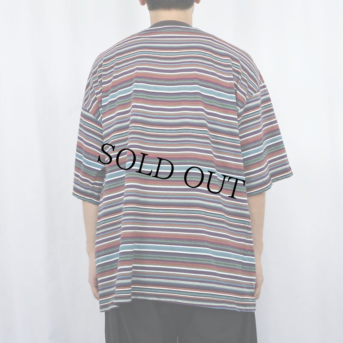 画像3: Diversion マルチボーダー柄 ポケットTシャツ  (3)