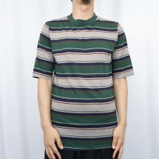画像2: 70's Jantzen USA製 マルチボーダー柄 Tシャツ M (2)