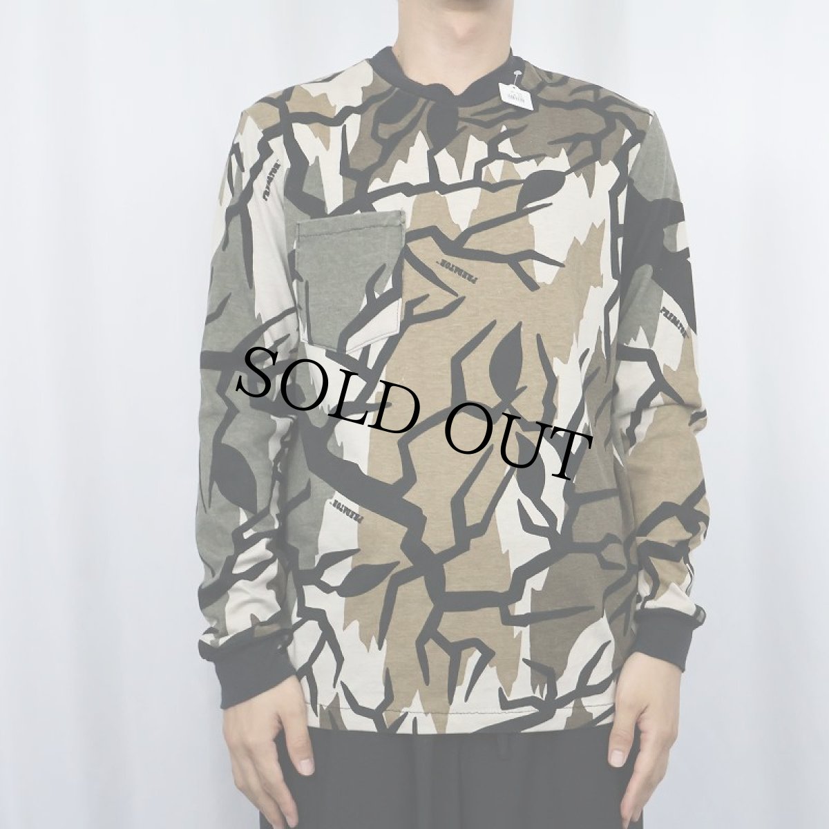 画像2: 90's USA製 プレデターカモ柄 ロンT L (2)