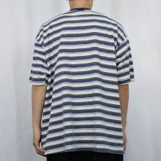 画像3: 90's UTILITY USA製 マルチボーダー柄 Tシャツ XL (3)