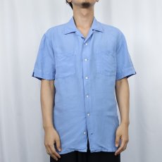画像2: POLO Ralph Lauren リネン×シルク オープンカラーシャツ L (2)