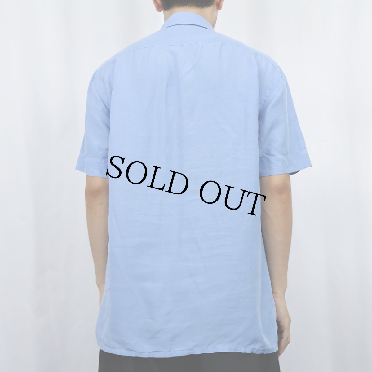 画像3: POLO Ralph Lauren リネン×シルク オープンカラーシャツ L (3)