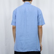画像3: POLO Ralph Lauren リネン×シルク オープンカラーシャツ L (3)