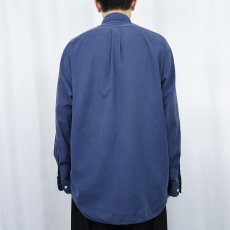画像3: Ralph Lauren "BLAKE"  HBT シルク×コットン ボタンダウンシャツ NAVY M (3)