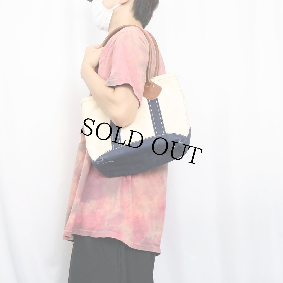 画像3: 80's L.L.Bean USA製 "BOAT AND TOTE" レザーハンドル ジップトップ キャンバストートバッグ SMALL (3)