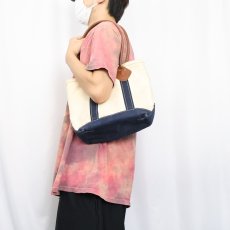 画像3: 80's L.L.Bean USA製 "BOAT AND TOTE" レザーハンドル ジップトップ キャンバストートバッグ SMALL (3)