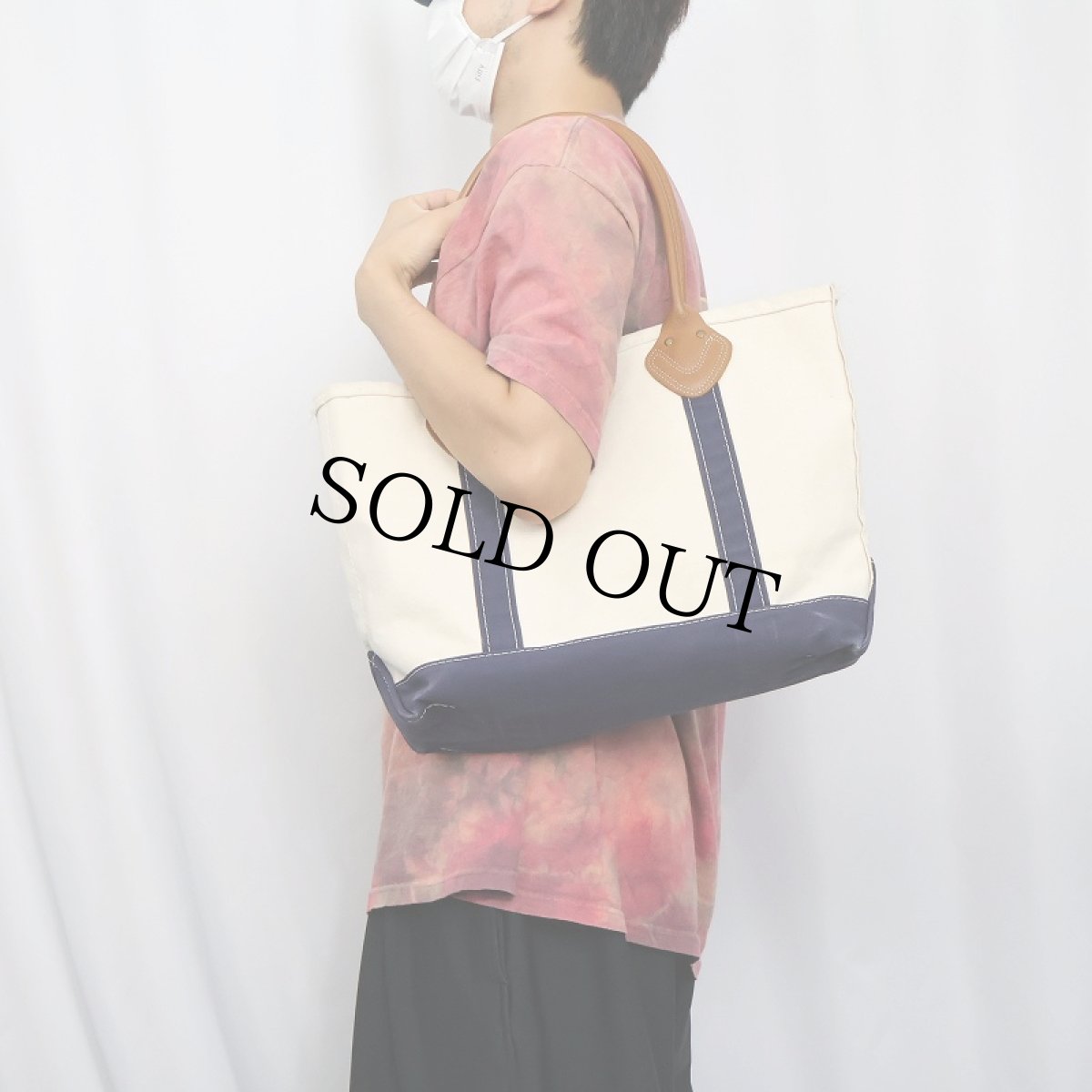 画像2: 90's〜 L.L.Bean USA製 "BOAT AND TOTE" レザーハンドル キャンバストートバッグ MEDIUM (2)