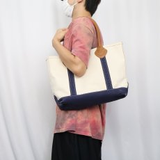 画像2: 90's〜 L.L.Bean USA製 "BOAT AND TOTE" レザーハンドル キャンバストートバッグ MEDIUM (2)