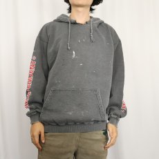 画像3: 90's INDEPENDENT ロゴプリント スウェットフーディー BLACK M (3)