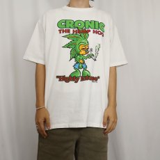 画像2: 90's CLONIC THE HEMP HOG USA製 キャラクターパロディプリント ガンジャTシャツ XL (2)
