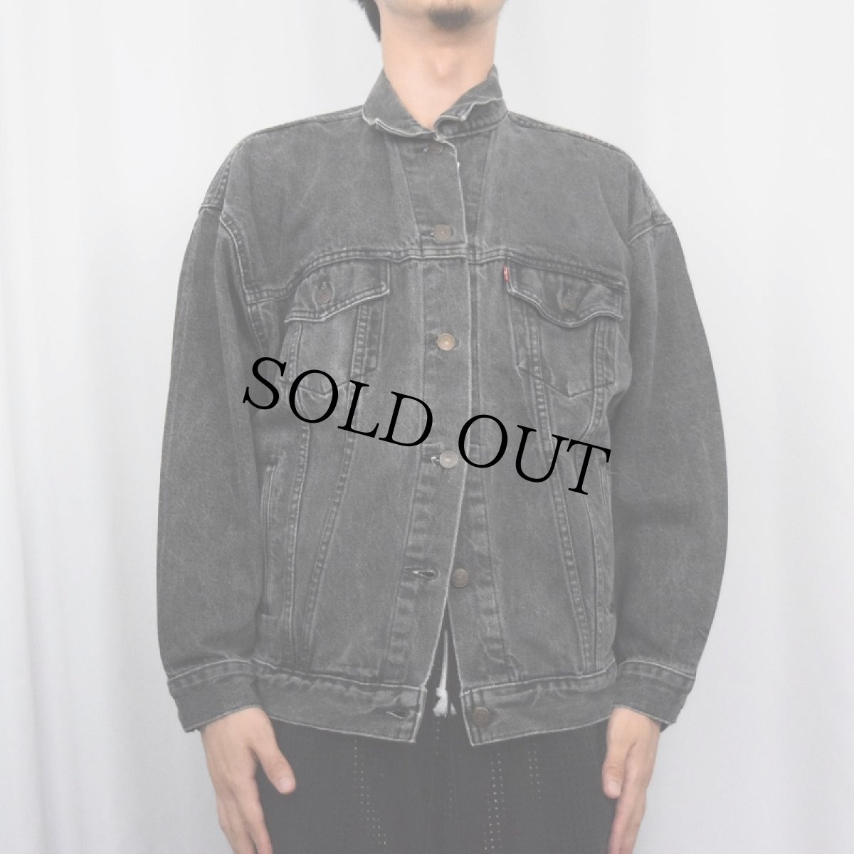 画像2: 80's Levi's 77930-1158 USA製 ブラックデニムジャケット L (2)