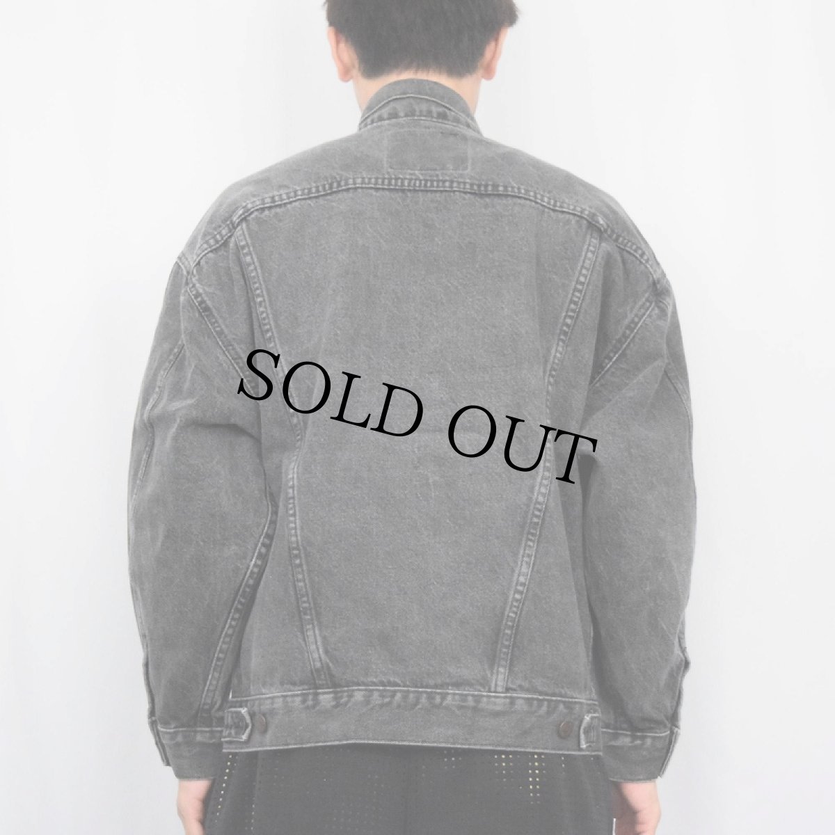 画像3: 80's Levi's 77930-1158 USA製 ブラックデニムジャケット L (3)