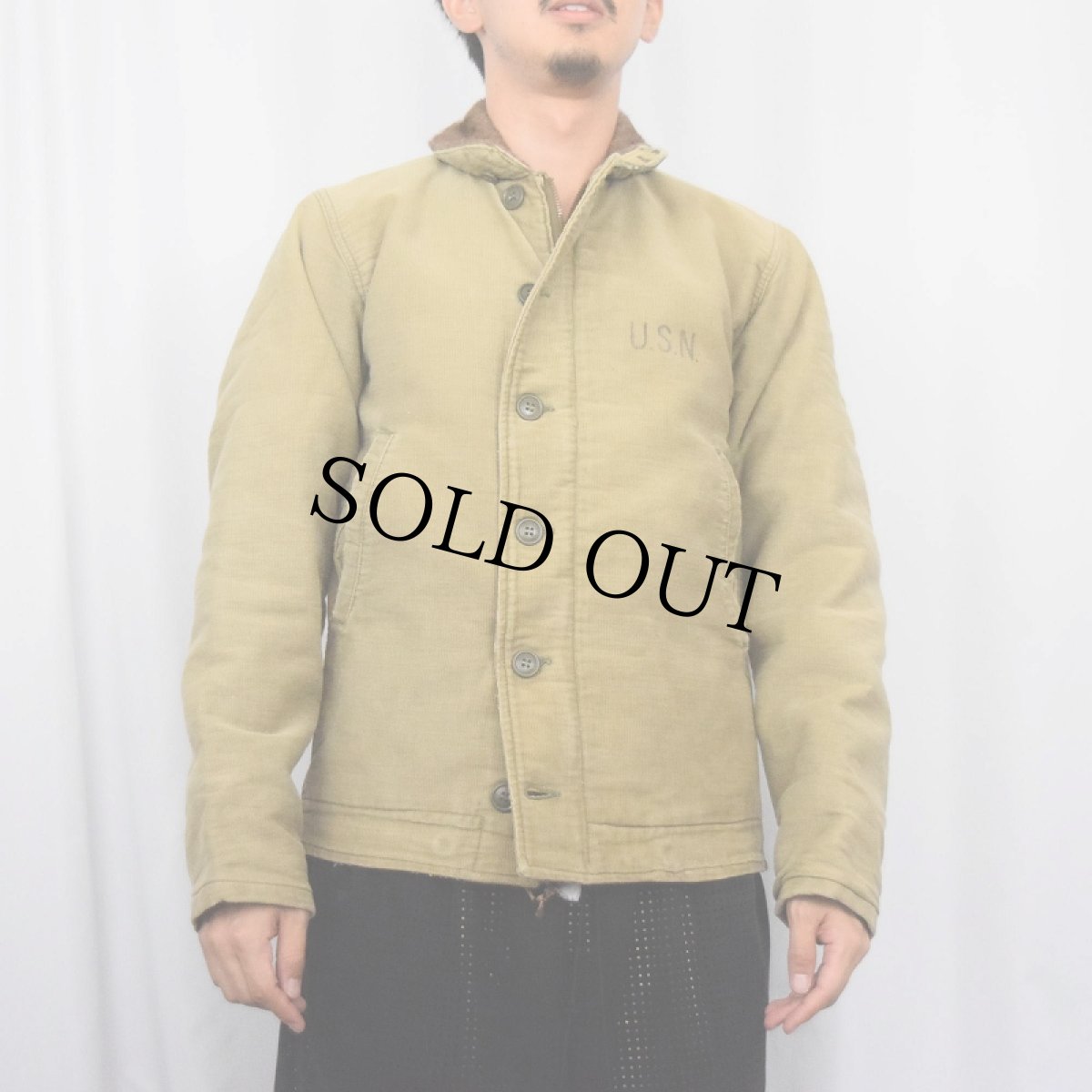 画像3: 40's U.S.NAVY N-1 "初期" ピケデッキジャケット  (3)