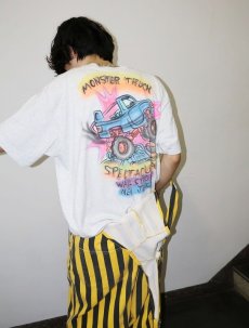 画像1: 90's USA製 "MONSTER TRUCK" エアブラシ プリントTシャツ XL (1)