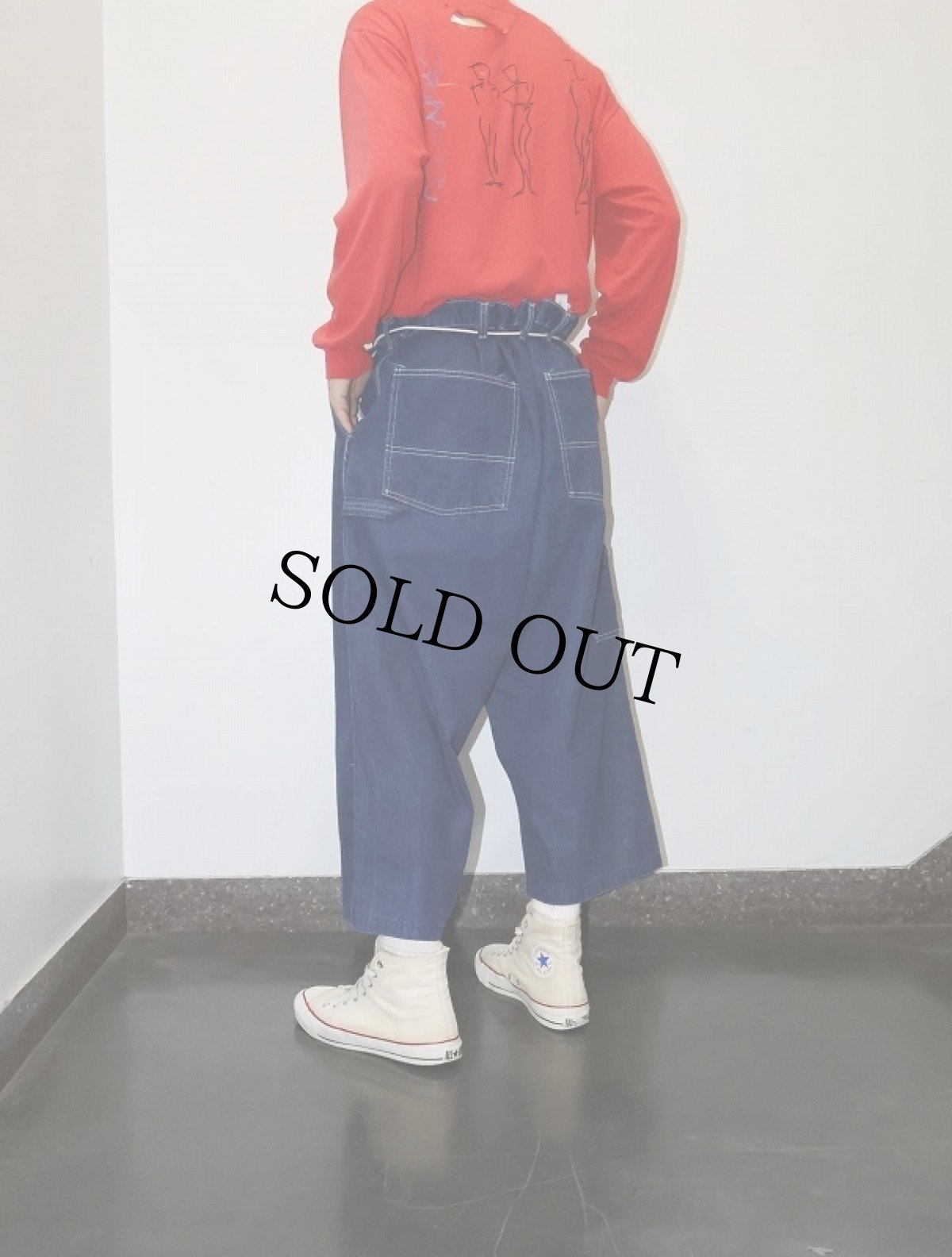 画像2: 70's OSH KOSH USA製 デニムペインターパンツ W48 (2)