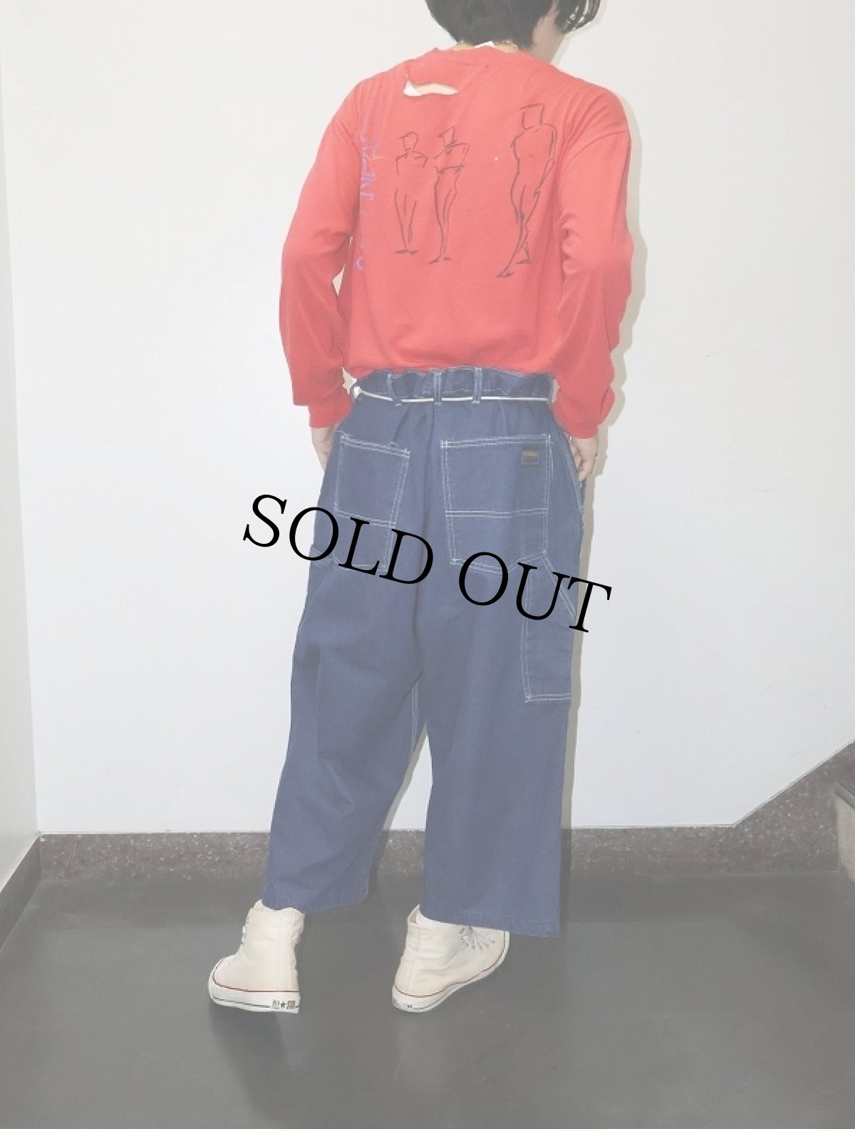 画像5: 80's Ocean Pacific USA製 イラストプリントロンT L (5)