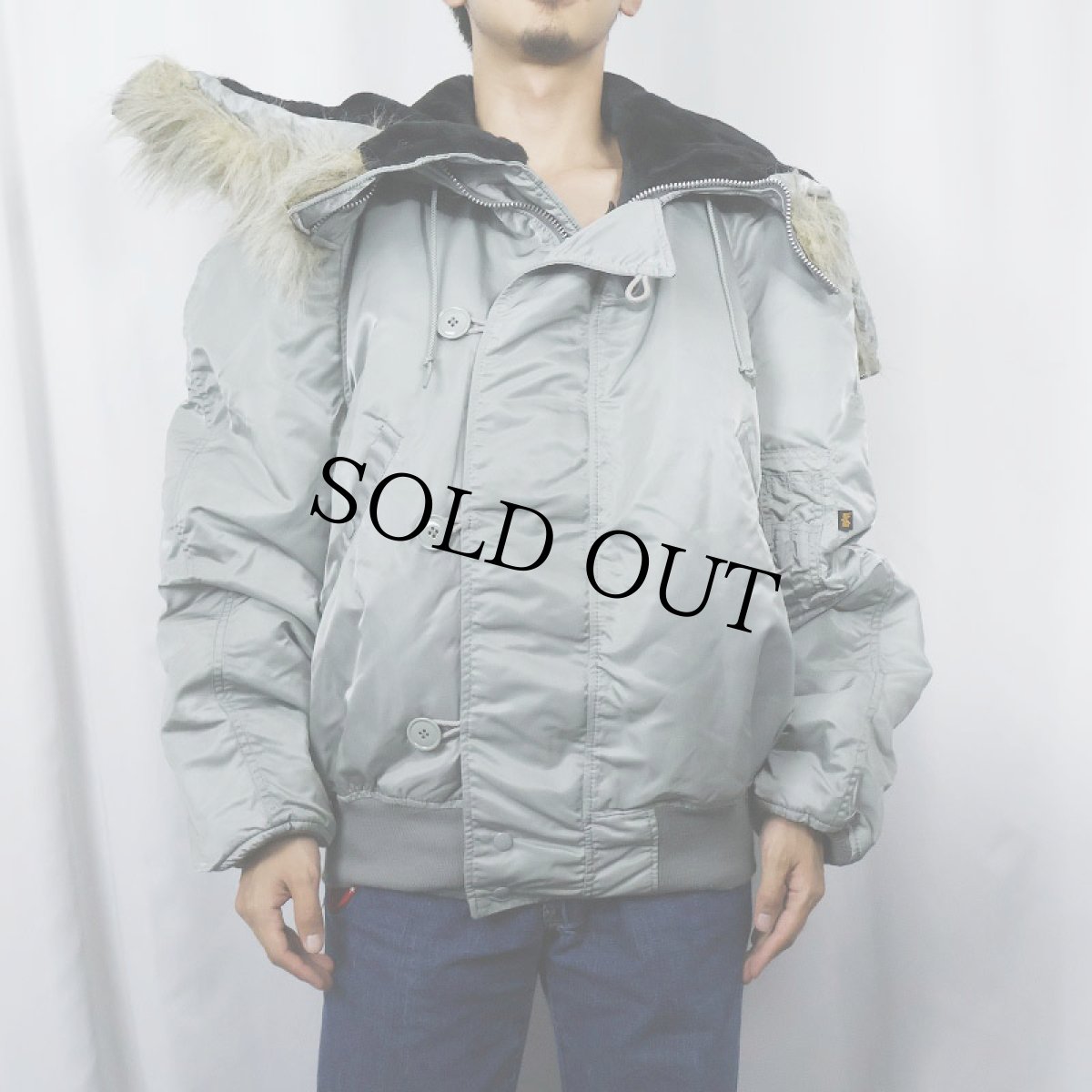 画像3: 90's 民間品 ALPHA INDUSTRIES,INC. N-2B フライトジャケット XX-LARGE (3)
