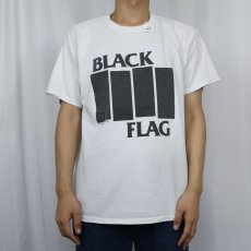 画像2: BLACK FLAG ハードコアパンクバンドプリントTシャツ L (2)
