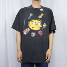 画像2: 2000's THE SIMPSONS "ralph wiggum" キャラクタープリントTシャツ BLACK  (2)